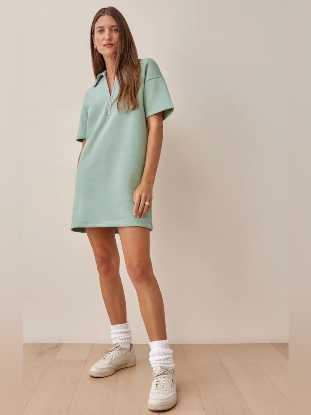 Reformation Yellow Hampton Sweat Dress